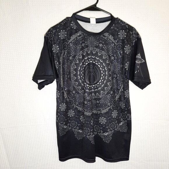 Bassnectar Alien Mandala M Black White Graphic T-Shirt Licensed EDM Rave Shirt - Picture 1 of 5